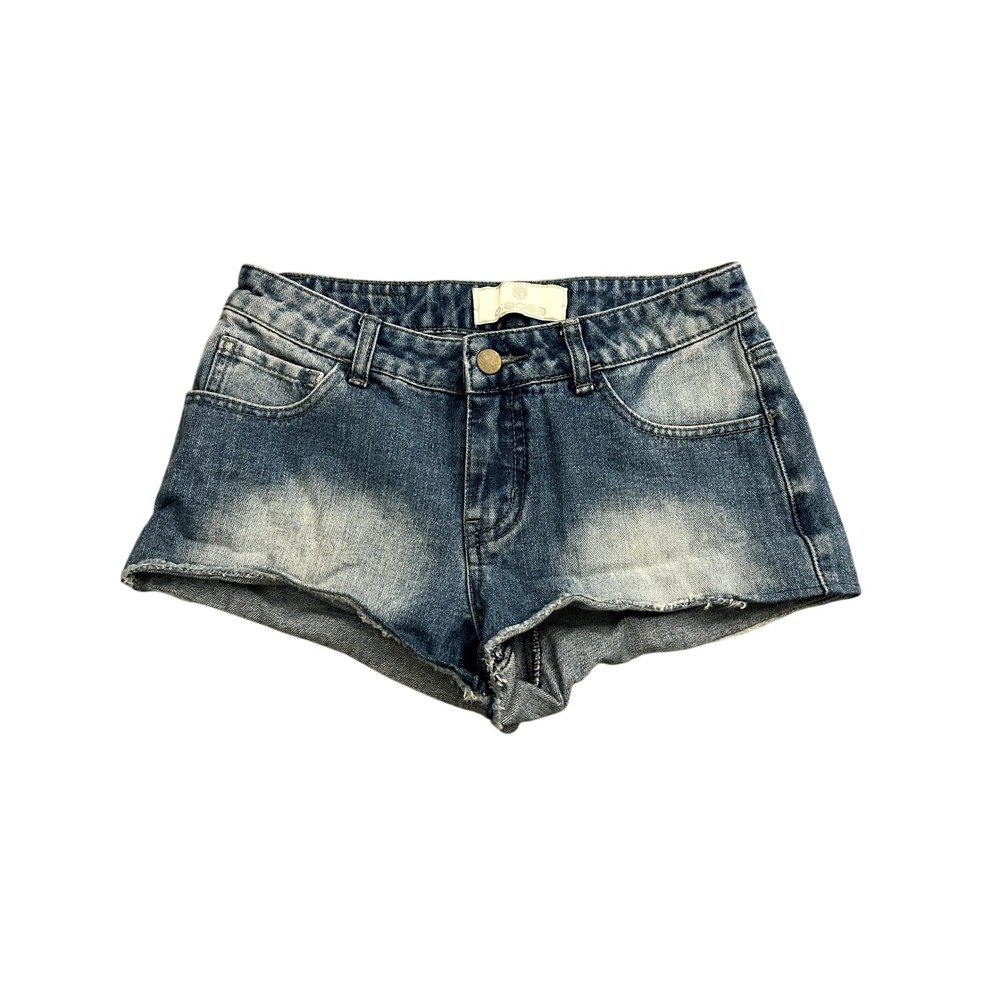 Pieces Denim Cutoff Shorts Womens Small Blue Excellent Faded Raw‎ Hem Hot Pants